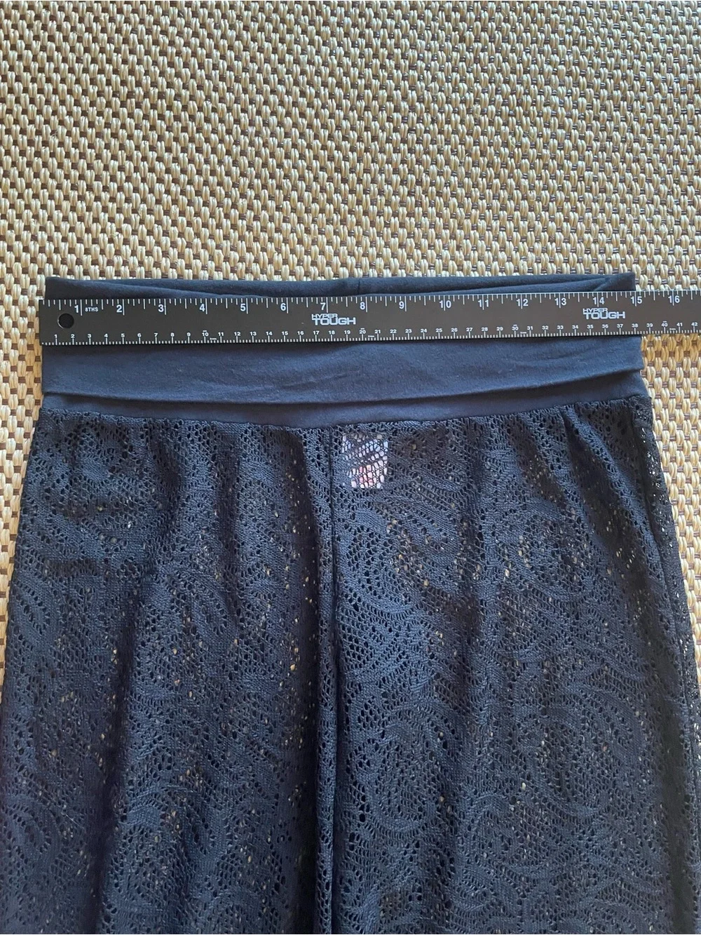 NEW Lace Wide-Leg Pants Swim Cover Black Women’s Medium